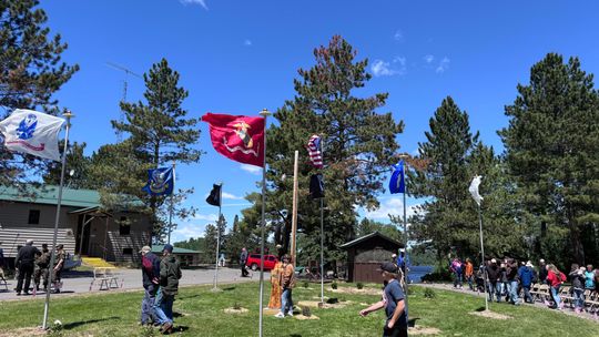 Avenue of Service Flags event held at Veterans on the Lake