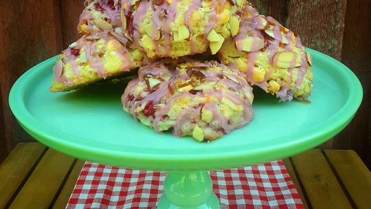 End of the Road Recipes: Raspberry Almond Sour Cream Scones