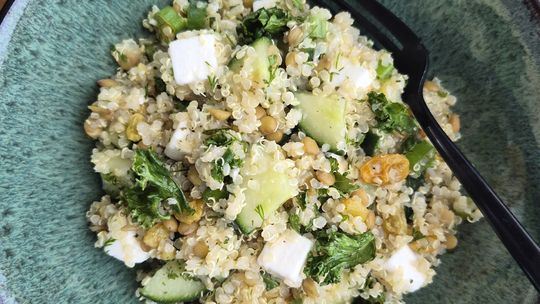 End of the Road Recipes: Roasted Kale and Quinoa Salad