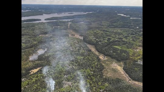 Fire caused by lightning in BWCA by Horse River