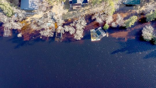 Flooding comes from high water