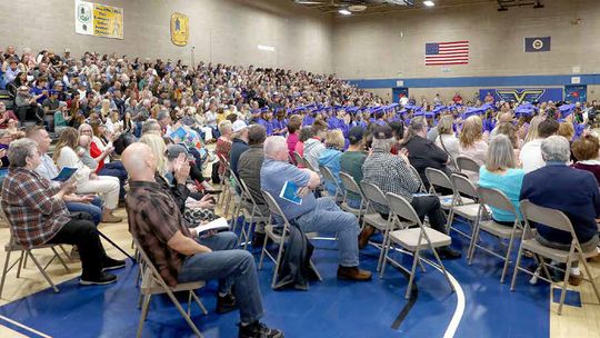 FULL HOUSE on Wednesday night for the commencement exercises on the Vermilion campus of Minnesota North College in Ely. Photo by Eric Sherman.