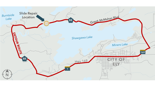 Repair project in Ely to cause week-long detour around Shagawa Lake