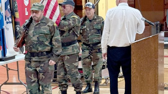 School saluting vets at Tuesday program