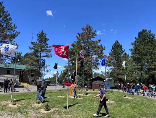 Avenue of Service Flags event held at Veterans on the Lake
