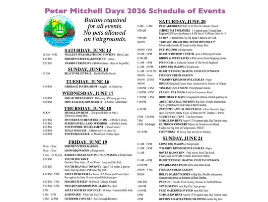 Babbitt Community Calendar