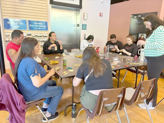 Bois Forte Heritage Center hosts baby moccasin class