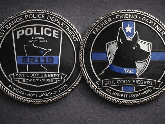 East Range, former Babbitt police officer Cody Siebert honored with memorial service