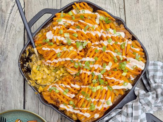 End of the Road Recipes: Butter Chickpea and Waffle Fry Hotdish