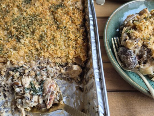 End of the Road Recipes: Chicken Alfredo Wild Rice Hotdish