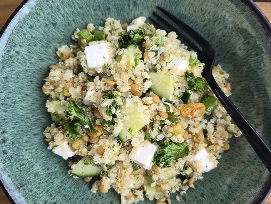 End of the Road Recipes: Roasted Kale and Quinoa Salad