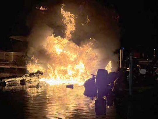 Fire burns three boats at Fortune Bay Marina