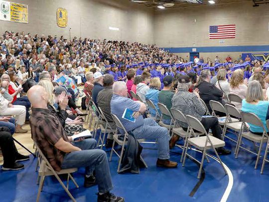 FULL HOUSE on Wednesday night for the commencement exercises on the Vermilion campus of Minnesota North College in Ely. Photo by Eric Sherman.