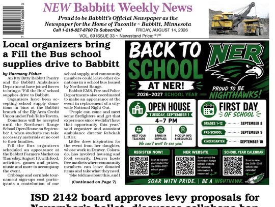 Local organizers bring a Fill the Bus school supplies drive to Babbitt
