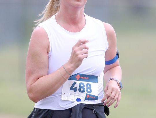 Running the Peter Mitchell 5k was Amber Akemann