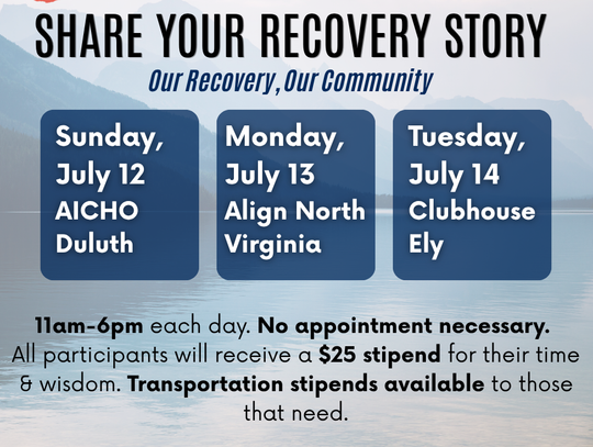 St. Louis County Public Health invites community members to share recovery stories through storytelling project