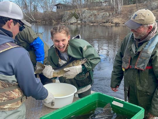 Students in Paul Zollinger’s CIS Environmental Science Class got the opportunity to travel to the Pike River Walleye Hatchery to visit the operation and see the process of egg harvesting