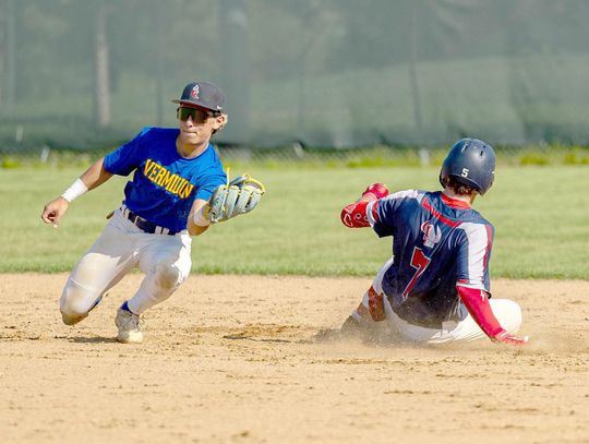 Vermilion wins twice in baseball