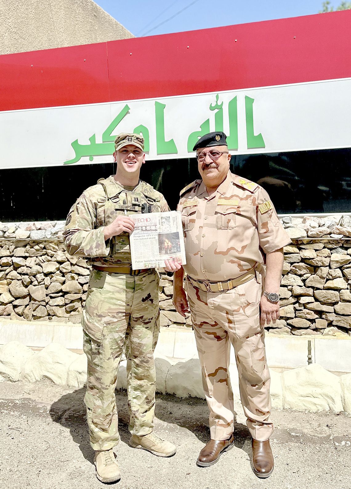 Ely Echo helps connect Thompson and Iraqi Brigadier General Baha