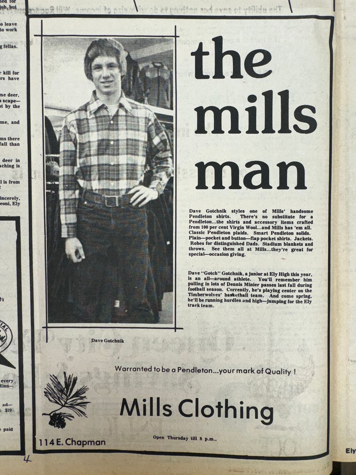 Ely Supermodels: Being a Mills Man