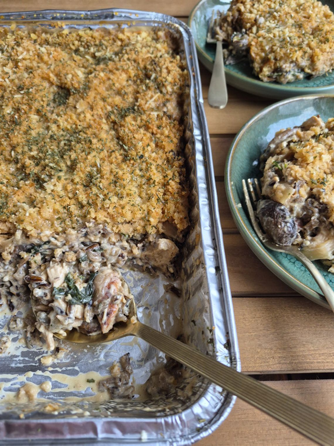 End of the Road Recipes: Chicken Alfredo Wild Rice Hotdish