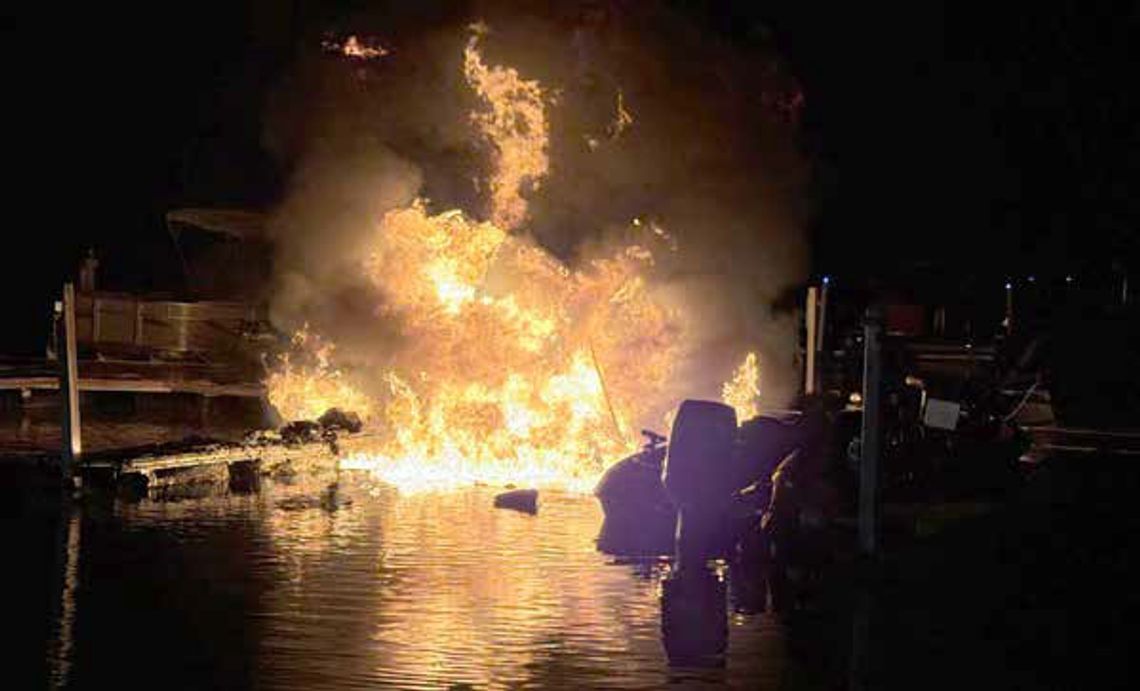 Fire burns three boats at Fortune Bay Marina