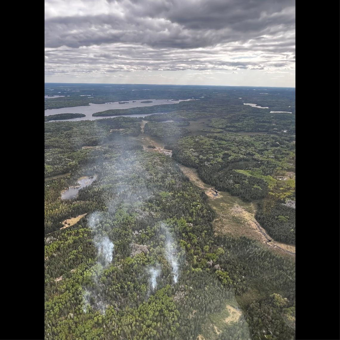 Fire caused by lightning in BWCA by Horse River