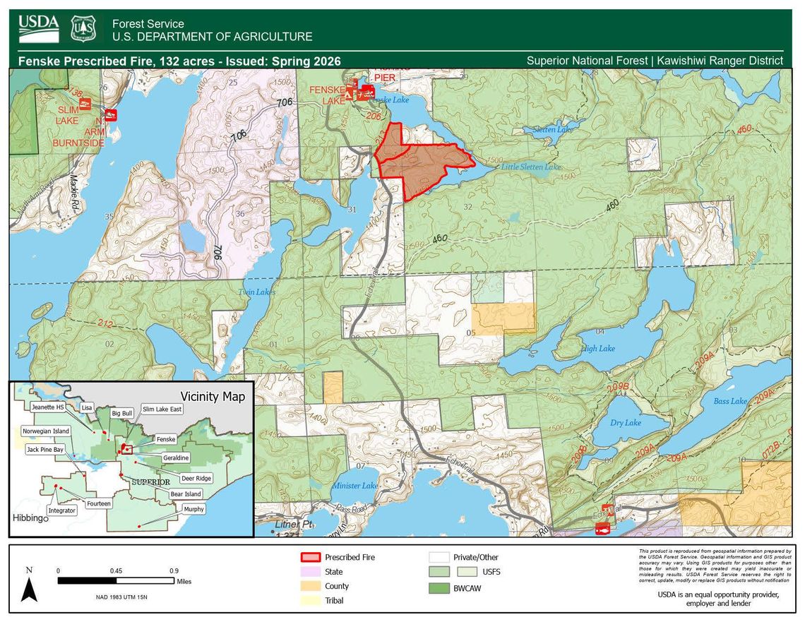 Forest Service lights Fenske Lake prescribed burn