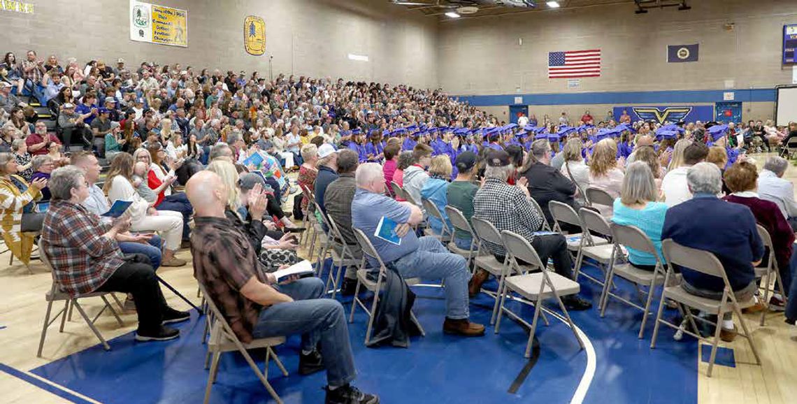 FULL HOUSE on Wednesday night for the commencement exercises on the Vermilion campus of Minnesota North College in Ely. Photo by Eric Sherman.