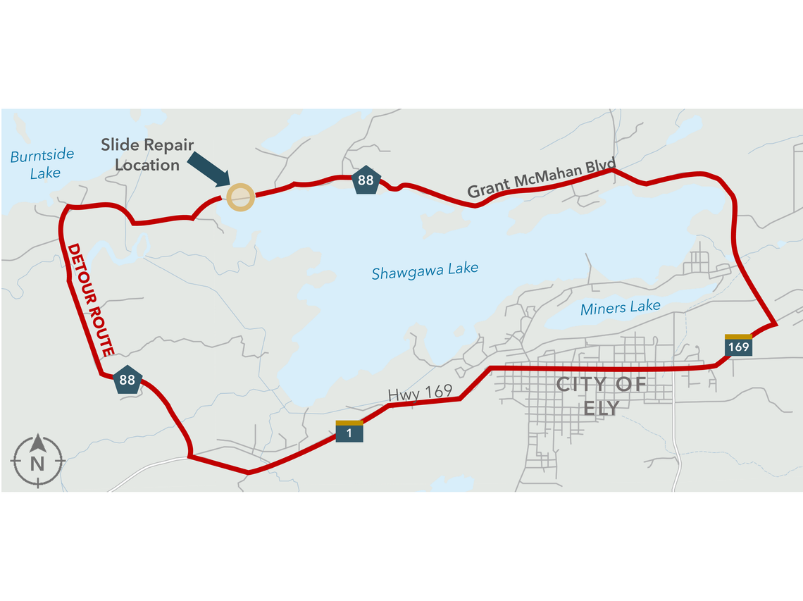 Repair project in Ely to cause week-long detour around Shagawa Lake