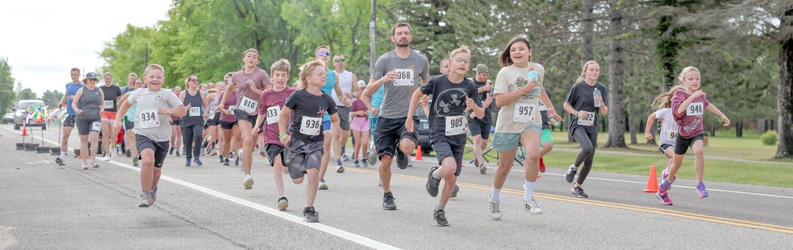 The annual Peter Mitchell Days 5K race included nearly 70 runners of all ages on Saturday morning