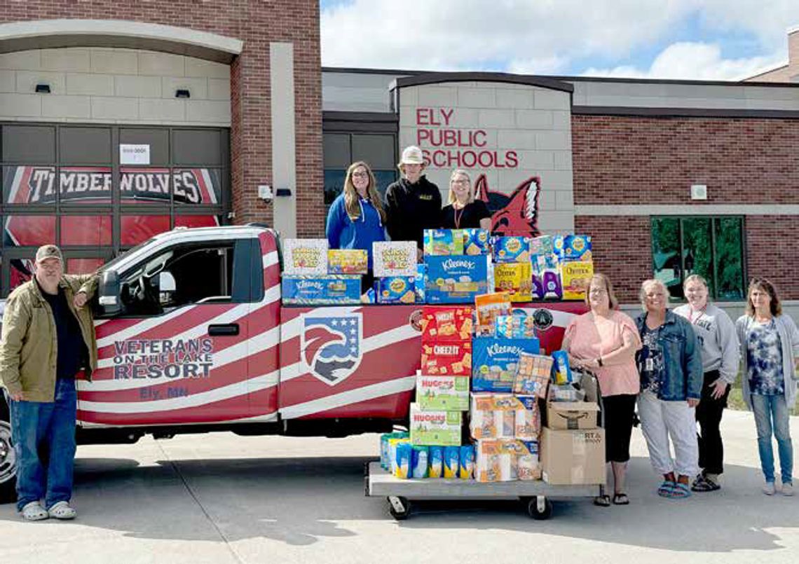 Veterans on the Lake Resort did a school supply drive